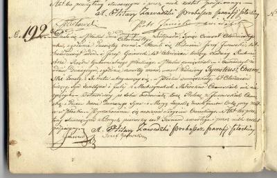 Akt zgonu Tymoteusza Chamskiego